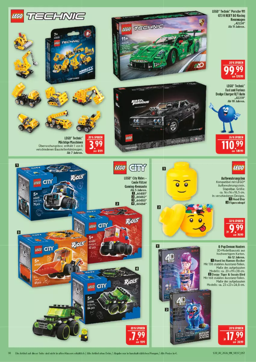 Aktueller Prospekt Marktkauf - Prospekt - von 27.09 bis 03.10.2026 - strona 38 - produkty: aust, auto, Bau, Becher, cin, dell, eis, elle, LEGO®, Mode, reis, rum, Technic, Ti