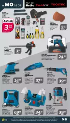 Gazetka promocyjna Netto - Angebote ab Montag - Gazetka - ważna od 07.05 do 07.05.2022 - strona 14 - produkty: akku, akkuschrauber, auer, Bank, Drehwerkzeug, Handschwingschleifer, Holz, koffer, kompressor, LG, Oberfräse, papier, Säbelsäge, säge, Schleifpapier, Ti, Tooltec, werkzeug, Werkzeug Set, werkzeuge, ZTE