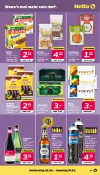 Gazetka promocyjna Netto - Angebote ab Montag - Gazetka - ważna od 07.05 do 07.05.2022 - strona 27 - produkty: after eight, banane, bananen, eis, flasche, gelee, Knuspermüsli, merci, müsli, nestlé, pepsi, pils, pilsener, reis, riegel, wein