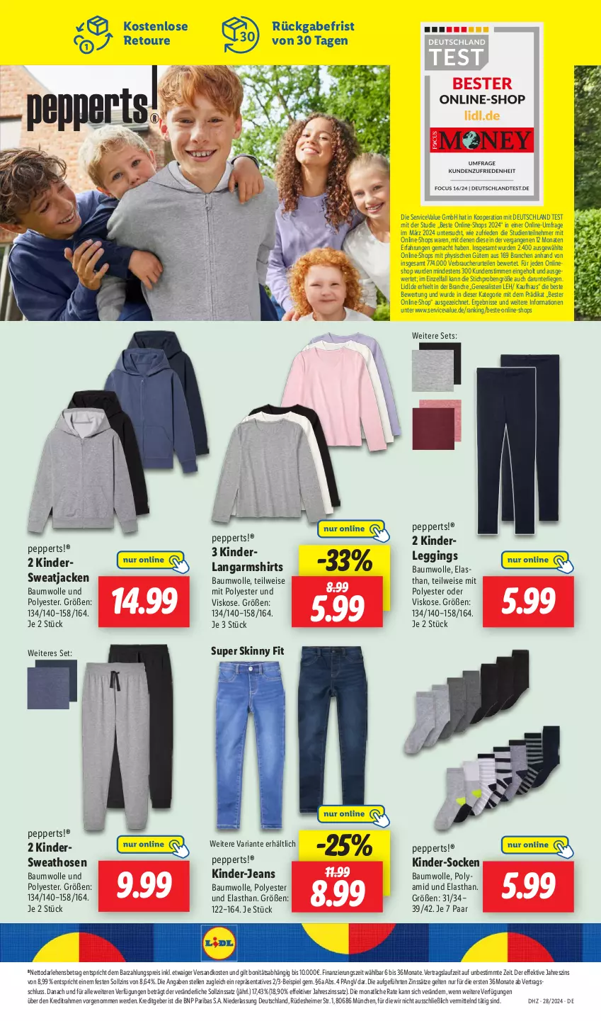 Aktueller Prospekt Lidl - Aktionsprospekt - von 08.07 bis 13.07.2024 - strona 45 - produkty: Bau, baumwolle, eimer, eis, elle, ente, erde, gin, hose, hosen, HP, Jacke, jeans, Kinder, Langarmshirt, leggings, Liege, mac, ndk, Rauch, reis, Ria, shirt, shirts, socken, Sweathose, sweatjacke, Ti, wolle