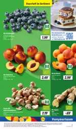 Gazetka promocyjna Lidl - Aktionsprospekt - Gazetka - ważna od 13.07 do 13.07.2024 - strona 3 - produkty: angebot, aprikose, aprikosen, auer, axe, beere, beeren, bio, braun, champignon, champignons, eis, heidelbeere, heidelbeeren, ingwer, Nektar, nektarinen, reis, rezept, rezepte, ring, rum, sandwich, Ti, ZTE