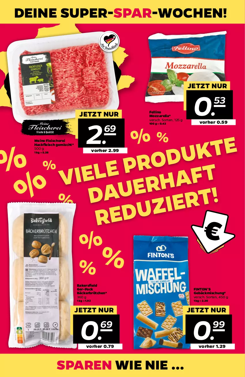 Aktueller Prospekt Netto - Angebote ab Montag - von 03.01 bis 08.01.2022 - strona 2 - produkty: brötchen, eis, fleisch, Fleischerei, gebäckmischung, hackfleisch, hackfleisch gemischt, mozzarella, rel, Schere