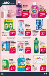 Gazetka promocyjna Netto - Angebote ab Montag - Gazetka - ważna od 08.01 do 08.01.2022 - strona 12 - produkty: ariel, ariel waschmittel, Bebe, Bewegungssensor, bio, duschdas, duschgel, febreze, geschirr, kraft, lenor, lenor weichspüler, listerine, lufterfrischer, mundspülung, Rauch, Reinigung, reinigungstücher, rwe, sagrotan, Seife, seifenspender, spee, spülmittel, spülung, Ti, tücher, waschmittel, weichspüler