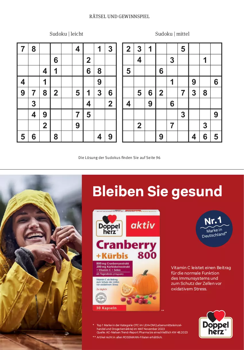 Aktueller Prospekt Rossmann - Prospekte - von 01.04 bis 30.04.2024 - strona 84 - produkty: eis, elle, gewinnspiel, lebensmittel, Ti, vita, Vitamin C