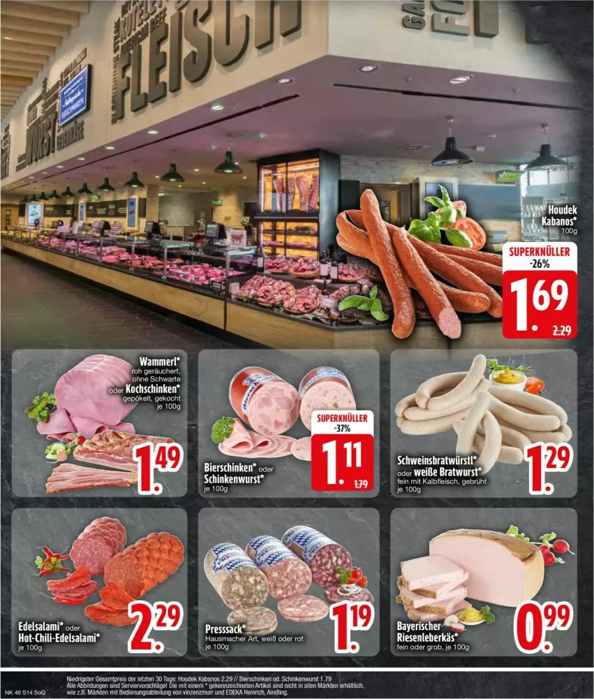 Aktueller Prospekt Edeka - Prospekte - von 11.11 bis 16.11.2024 - strona 16 - produkty: Abtei, chili, deka, Edelsalami, eis, ente, fleisch, Kalbfleisch, merl, mit kalbfleisch, salami, tee, Ti, Tiere