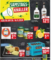 Gazetka promocyjna Edeka - Prospekte - Gazetka - ważna od 16.11 do 16.11.2024 - strona 30 - produkty: eis, elle, flasche, fleisch, fleischwurst, gin, goldsteig, Käse, ritter, schnittkäse, tee, wurst, zitrone, zitronen