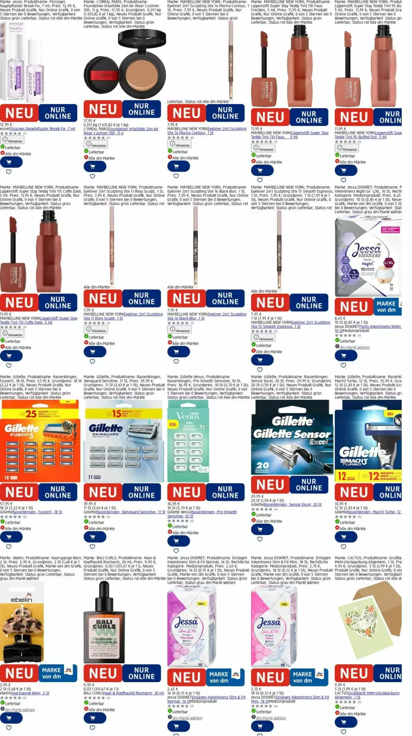Aktueller Prospekt Dm Drogerie - Prospekte - von 08.12 bis 17.12.2025 - strona 14 - produkty: akku, eis, espresso, Eyeliner, fusion5, gillette, gillette venus, korn, l'oreal, lack, LG, Lippenstift, mac, mach3, Maybelline, medizinprodukt, Pants, pflaster, Rasierklinge, rasierklingen, reis, rosmarin, rum, skinguard, tee, Ti, venus, Yo