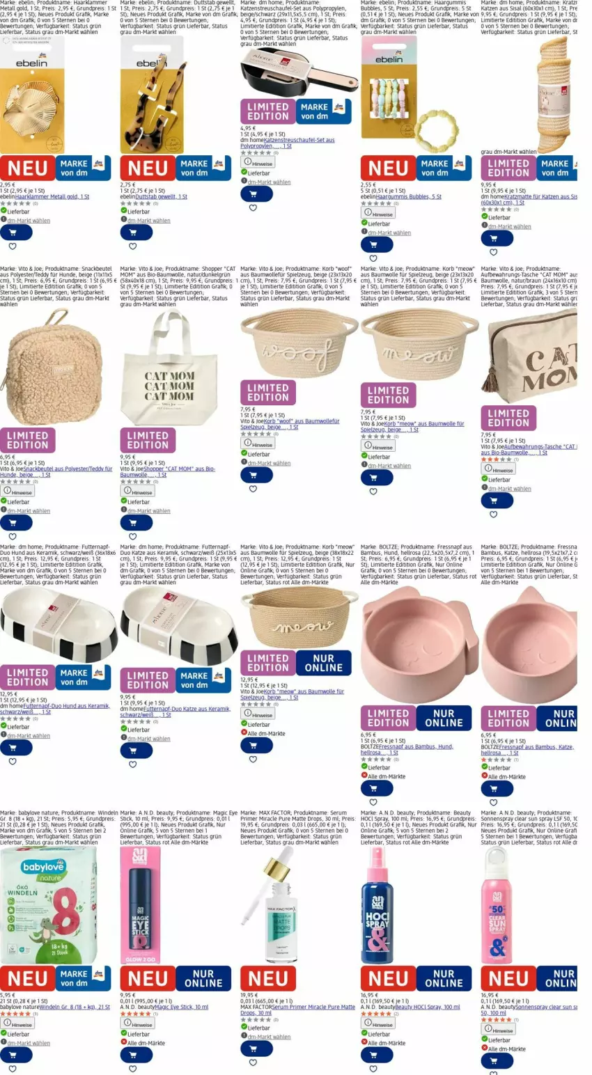 Aktueller Prospekt Dm Drogerie - Prospekte - von 08.12 bis 17.12.2025 - strona 21 - produkty: Babylove, bambus, Bau, baumwolle, beutel, bio, bio-baumwolle, braun, eis, Katzenstreu, korb, lamm, LG, Max Factor, natur, reis, rum, Serum, snack, sonnenspray, spielzeug, Sun Spray, Tasche, Ti, windeln, wolle