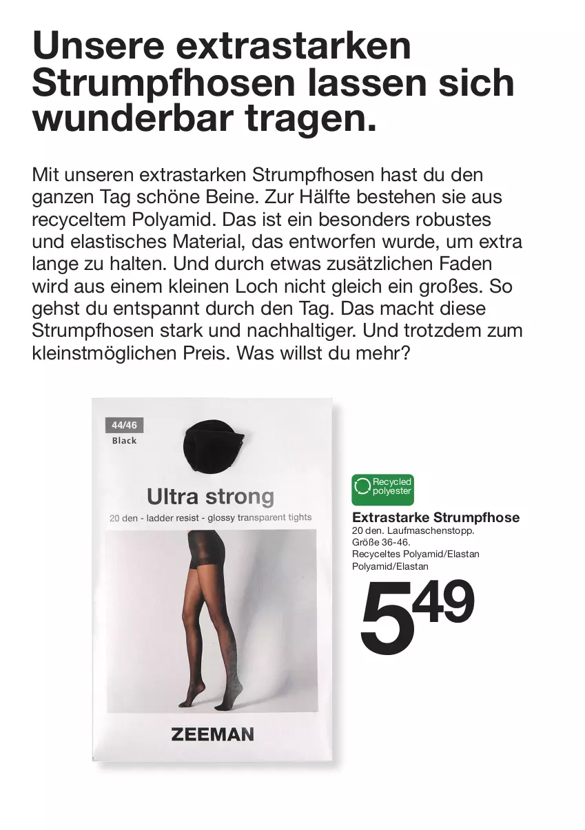 Aktueller Prospekt Zeeman - Prospekte - von 23.11 bis 29.11.2024 - strona 14 - produkty: asti, eis, hose, hosen, leine, mac, reis, Ria, rum, Strumpfhose, Ti, tisch