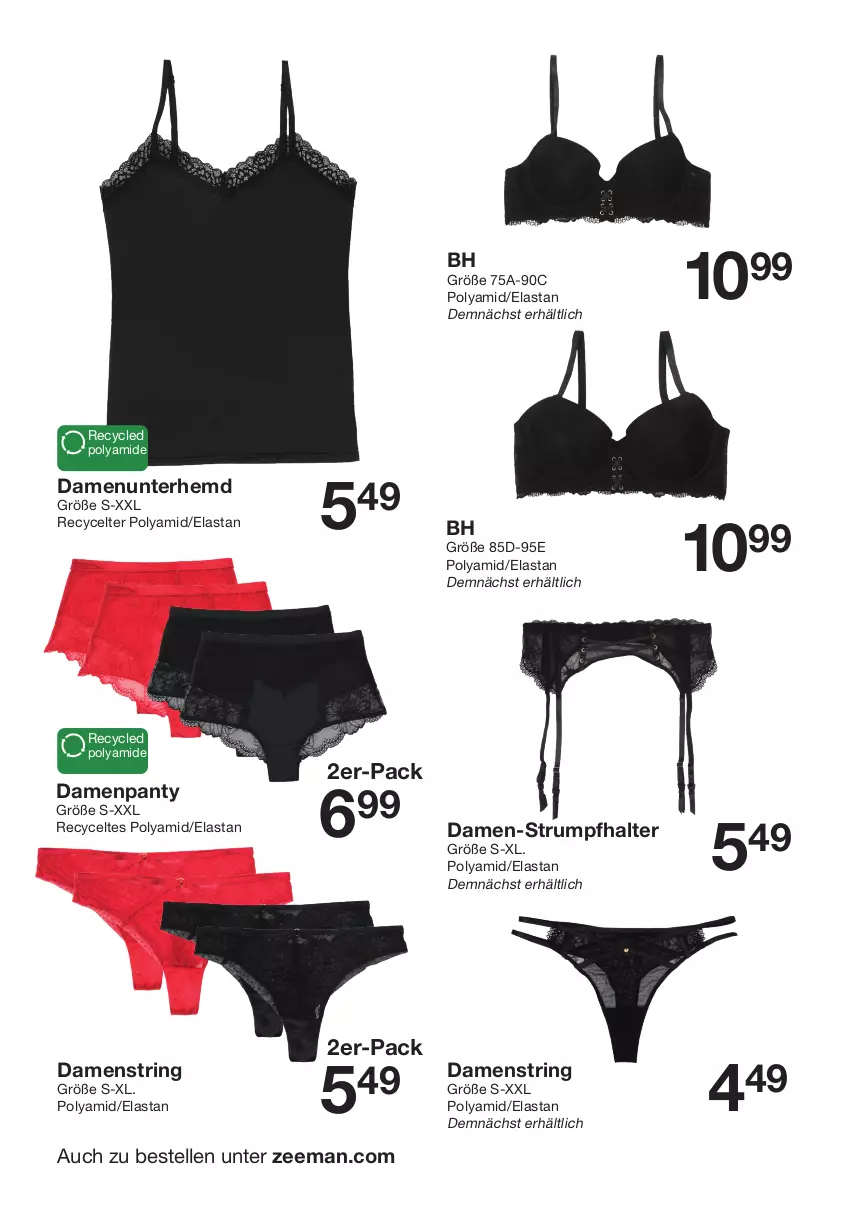 Aktueller Prospekt Zeeman - Prospekte - von 23.11 bis 29.11.2024 - strona 15 - produkty: elle, hemd, panty, ring, rum, String, Unterhemd