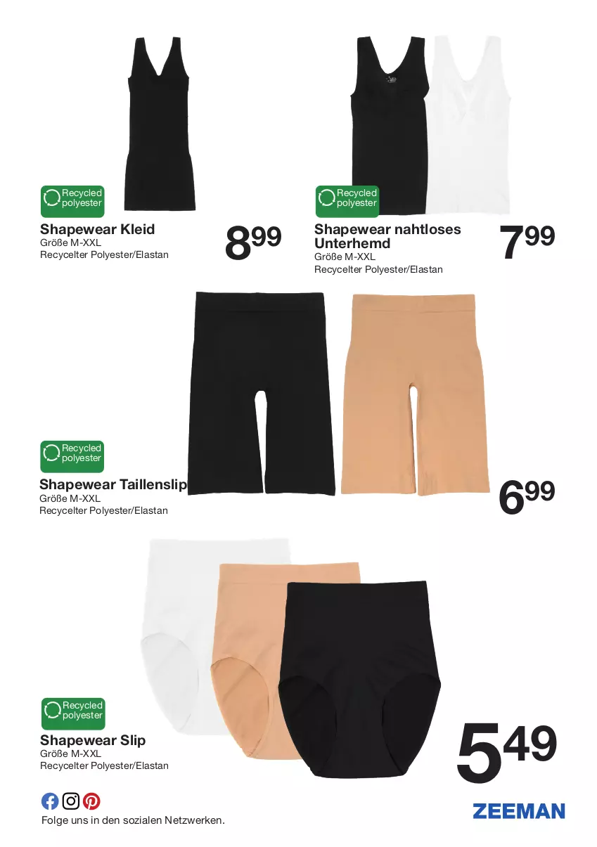 Aktueller Prospekt Zeeman - Prospekte - von 23.11 bis 29.11.2024 - strona 16 - produkty: hemd, kleid, LG, slip, Taillenslip, Unterhemd