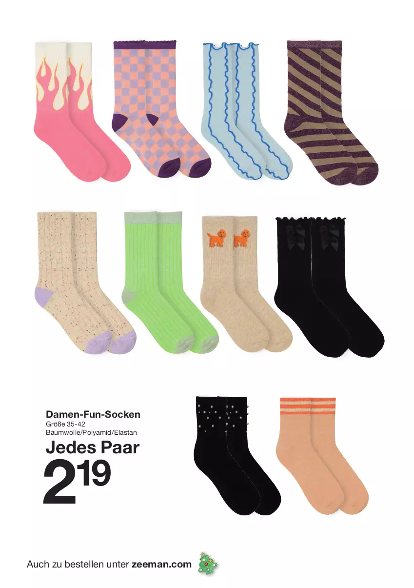 Aktueller Prospekt Zeeman - Prospekte - von 23.11 bis 29.11.2024 - strona 18 - produkty: Bau, baumwolle, elle, socken, wolle