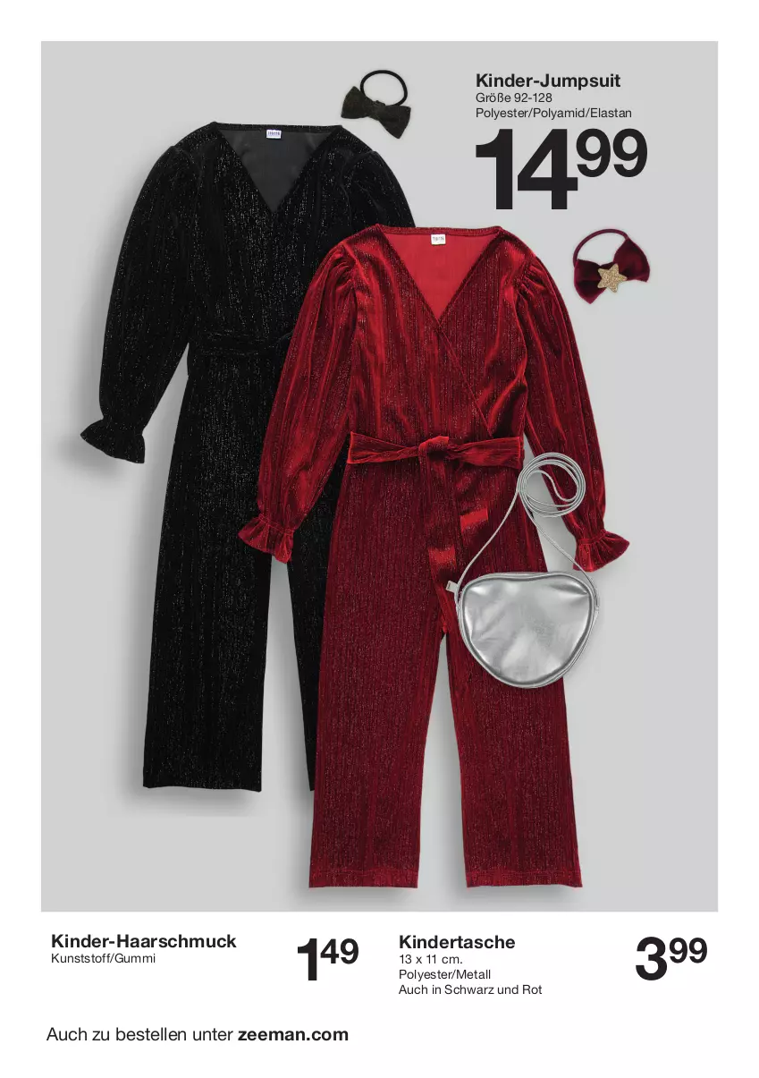 Aktueller Prospekt Zeeman - Prospekte - von 23.11 bis 29.11.2024 - strona 4 - produkty: elle, Haarschmuck, jumpsuit, Kinder, Schmuck, Tasche