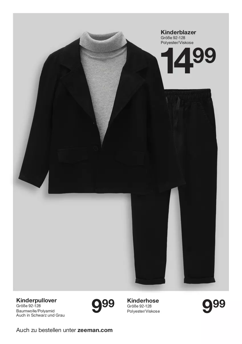 Aktueller Prospekt Zeeman - Prospekte - von 23.11 bis 29.11.2024 - strona 8 - produkty: Bau, baumwolle, Blazer, elle, hose, Kinder, Pullover, wolle