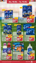 Gazetka promocyjna Aldi Nord - Von Montag - Gazetka - ważna od 15.06 do 15.06.2024 - strona 11 - produkty: alkohol, aus der tiefkühlung, cola, dip, dry gin, eis, eistee, flasche, gin, grapefruit, london dry, london dry gin, natur, pils, radler, reis, sauce, snack, snacks, tee, Ti, ZTE, zucker