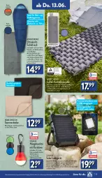 Gazetka promocyjna Aldi Nord - Von Montag - Gazetka - ważna od 15.06 do 15.06.2024 - strona 25 - produkty: akku, Bank, batterie, batterien, decke, deka, dell, eis, elle, erde, gin, Hängeleuchte, ladegerät, ladekabel, leds, Leuchte, Liege, Mode, powerbank, Ria, sac, schlafsack, Ti, usb, ZTE