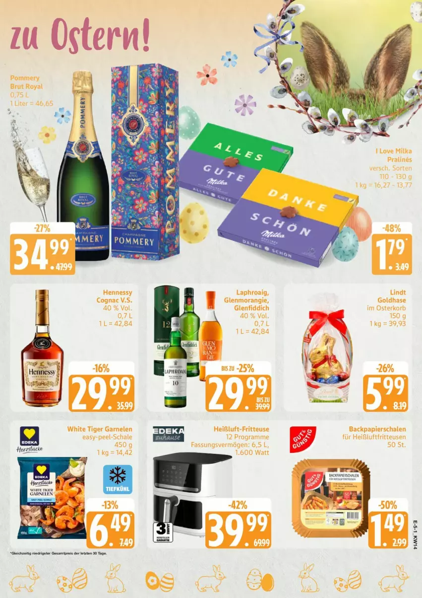 Aktueller Prospekt Edeka - Prospekte - von 30.03 bis 04.04.2026 - strona 5 - produkty: Cognac, fritteuse, garnelen, laphroaig, lindt, Schal, Schale, Ti
