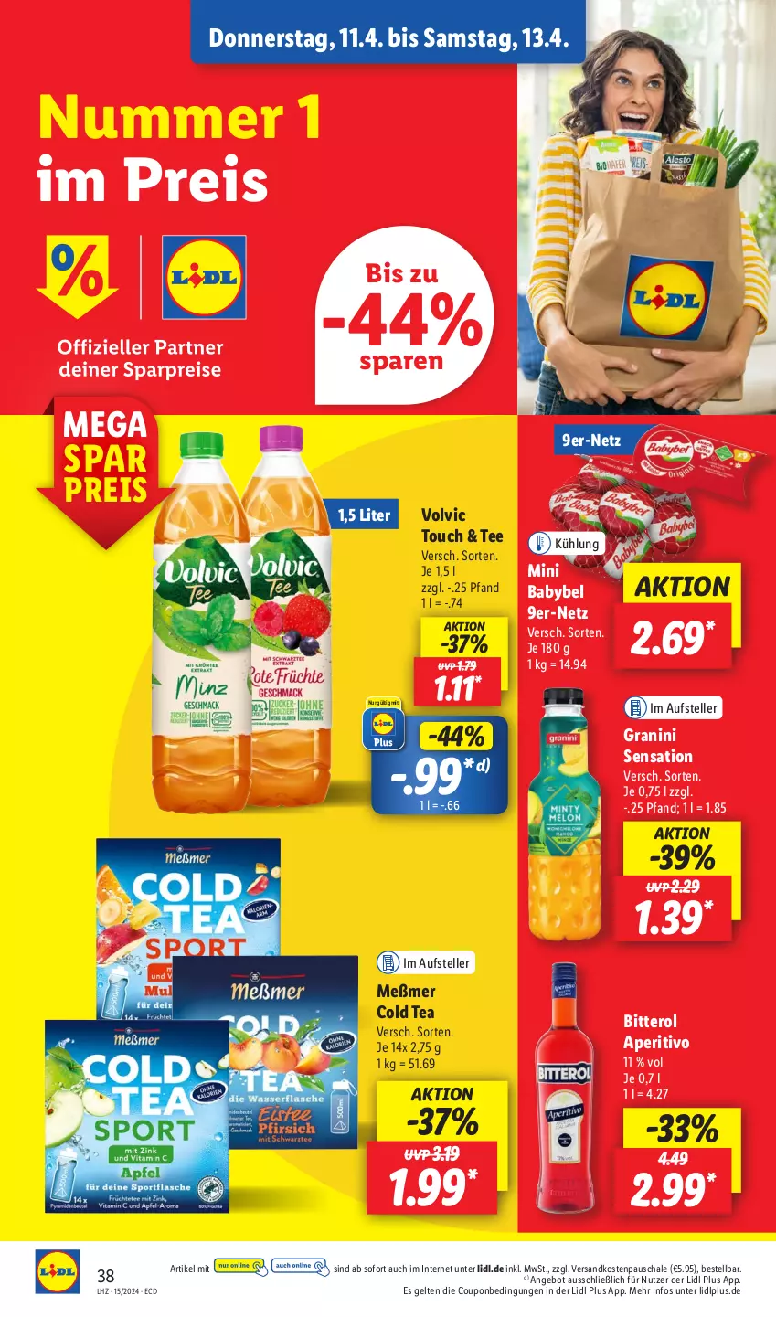 Aktueller Prospekt Lidl - Aktionsprospekt - von 08.04 bis 13.04.2024 - strona 50 - produkty: angebot, babybel, coupon, eis, elle, granini, Meßmer, mini babybel, ndk, reis, Schal, Schale, tee, teller, Ti, volvic