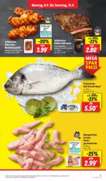 Gazetka promocyjna Lidl - Aktionsprospekt - Gazetka - ważna od 13.04 do 13.04.2024 - strona 5 - produkty: angebot, Dorade, dorade royal, eis, fisch, fische, Fischer, geschnetzeltes, gewürz, grill, hüftsteak, jungbullen, medaillons, Meister, pute, Putengeschnetzeltes, reis, rind, rinder, steak, Ti, Zelt, ZTE