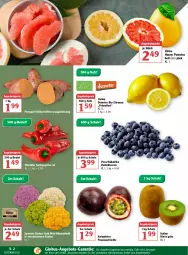 Gazetka promocyjna Globus - Prospekte - Gazetka - ważna od 08.01 do 08.01.2022 - strona 2 - produkty: angebot, angebote, angebotspreis, beere, beeren, beutel, bio, blume, blumen, blumenkohl, eis, elle, fleisch, früchte, heidelbeere, heidelbeeren, kartoffel, kartoffeln, kiwi, orange, paprika, paprika rot, Pomelo, reis, Schal, Schale, Spitzpaprika, Süßkartoffeln, Ti, zitrone, zitronen