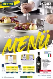 Gazetka promocyjna Metro - Monats-Menü - Gazetka - ważna od 31.10 do 31.10.2025 - strona 1 - produkty: angebot, Becher, beutel, butter, Butterschmalz, chia, chianti, flasche, frucht, kaffee, kartoffel, kartoffeln, kirsch, malz, Metro, Nuance, riserva, Schmalz, Ti