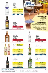 Gazetka promocyjna Metro - Monats-Menü - Gazetka - ważna od 31.10 do 31.10.2025 - strona 13 - produkty: Absolut Vodka, alkohol, angebot, baileys, bohne, bohnen, cocktail, drink, dry gin, eis, eiswürfel, espresso, flasche, frucht, früchte, früchten, getränk, getränke, gin, Havana Club, Holz, irish cream, irish whiskey, jameson, kaffee, kaffeebohnen, küche, likör, lillet, limette, limo, limonade, mac, mango, martini, Mett, minze, mojito, Molinari, orange, orangen, Palette, reis, rum, rwe, salz, sambuca, Tanqueray, Ti, tisch, usb, vanille, vodka, whiskey, würfel, zitrone, zitronen, zucker
