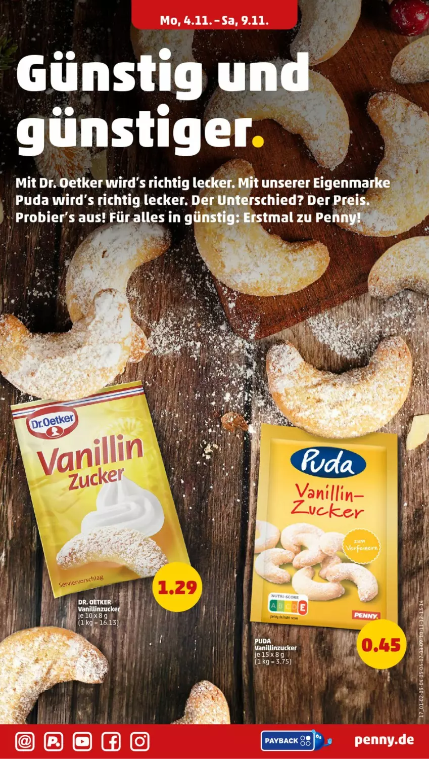 Aktueller Prospekt Penny - Prospekte - von 04.11 bis 09.11.2024 - strona 17 - produkty: Dr. Oetker, Ti, zucker