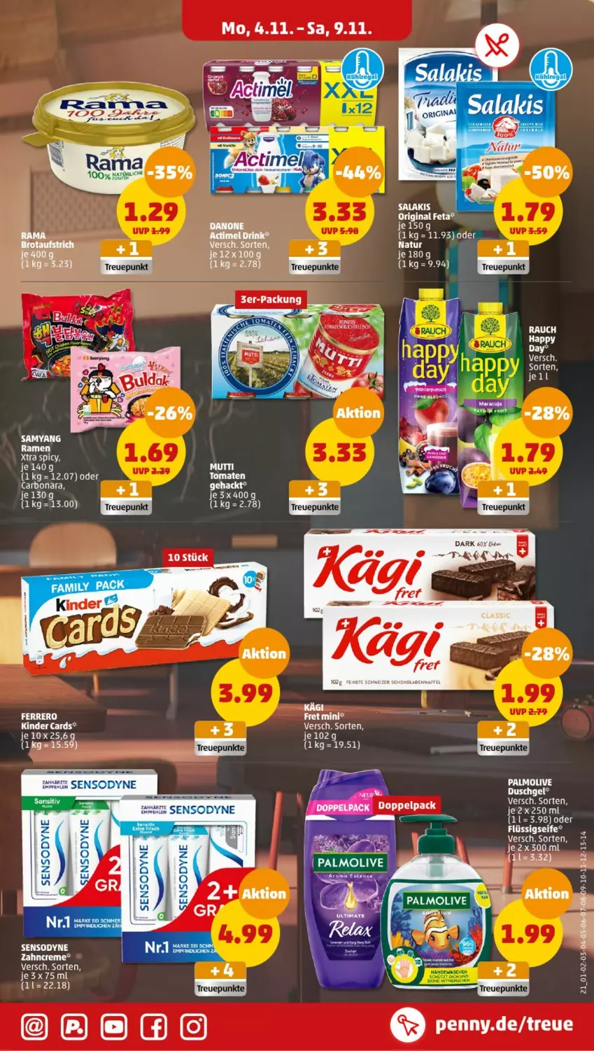 Aktueller Prospekt Penny - Prospekte - von 04.11 bis 09.11.2024 - strona 21 - produkty: actimel, Bona, danone, feta, flüssigseife, gin, Mutti, natur, rama, salakis, Seife, sensodyne, Ti