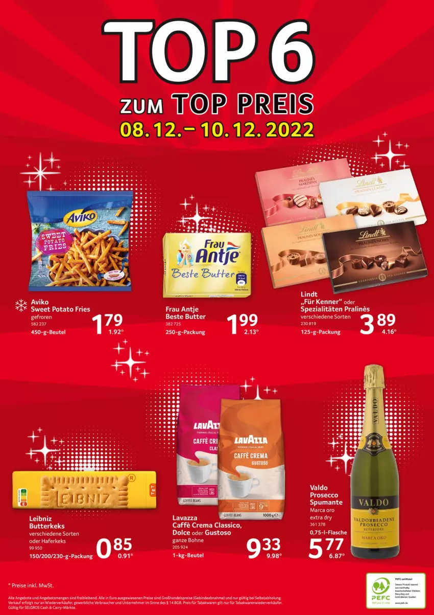 Aktueller Prospekt Selgros - Food - von 08.12 bis 14.12.2022 - strona 24 - produkty: angebot, angebote, beste butter, beutel, bohne, butter, butterkeks, classico, ecco, eier, eis, hafer, keks, lavazza, LG, lindt, prosecco, puma, Rauch, reis, Spezi, spumante, Ti, valdo