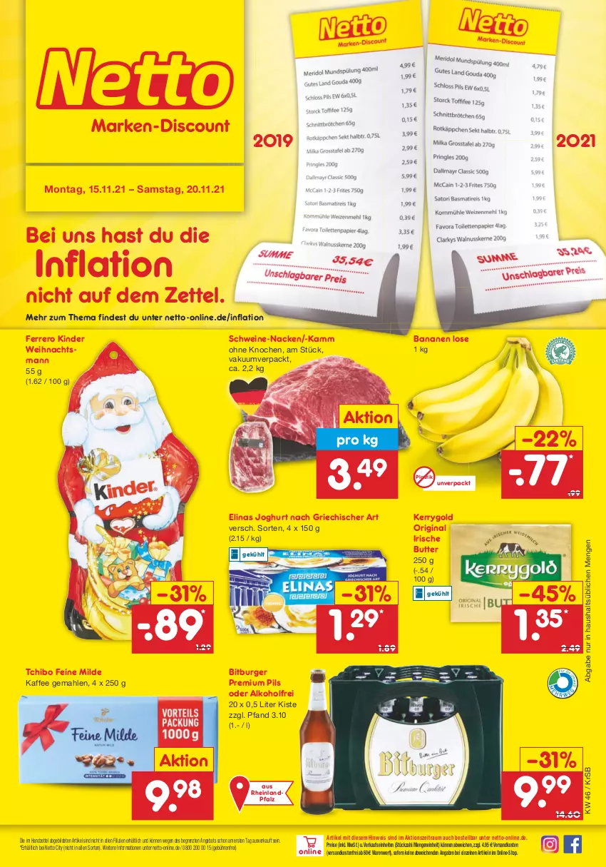 Aktueller Prospekt Netto Marken-Discount - Filial Angebote - von 15.11 bis 20.11.2021 - strona 1