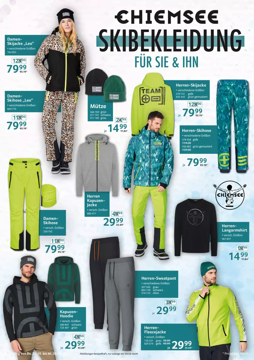 Aktueller Prospekt Selgros - Nonfood - von 20.10 bis 26.10.2022 - strona 4 - produkty: eis, ente, Fleecejacke, hose, Jacke, Langarmshirt, LG, Mütze, olive, shirt, tee