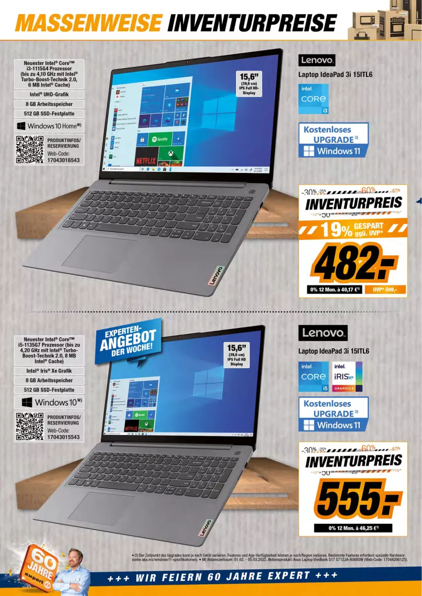 Aktueller Prospekt Expert Aurich - Prospekte - von 13.02 bis 19.02.2022 - strona 22 - produkty: asus, eier, eis, elle, festplatte, hardware, Intel, Laptop, latte, reis, Spezi, ssd, Ti, uhd, VivoBook