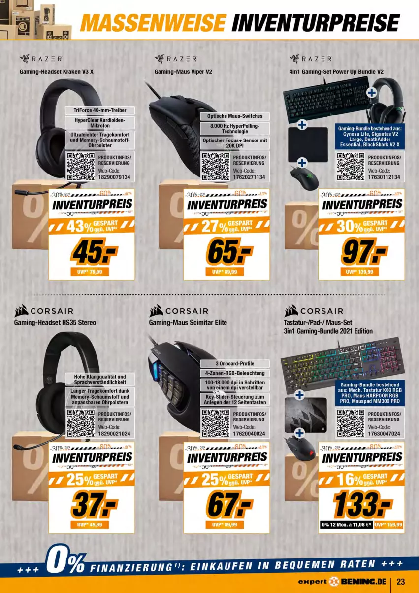 Aktueller Prospekt Expert Aurich - Prospekte - von 13.02 bis 19.02.2022 - strona 25 - produkty: beleuchtung, eis, gaming-headset, Headset, lack, Maus, Razer, reis, rwe, Tastatur, Ti, tisch