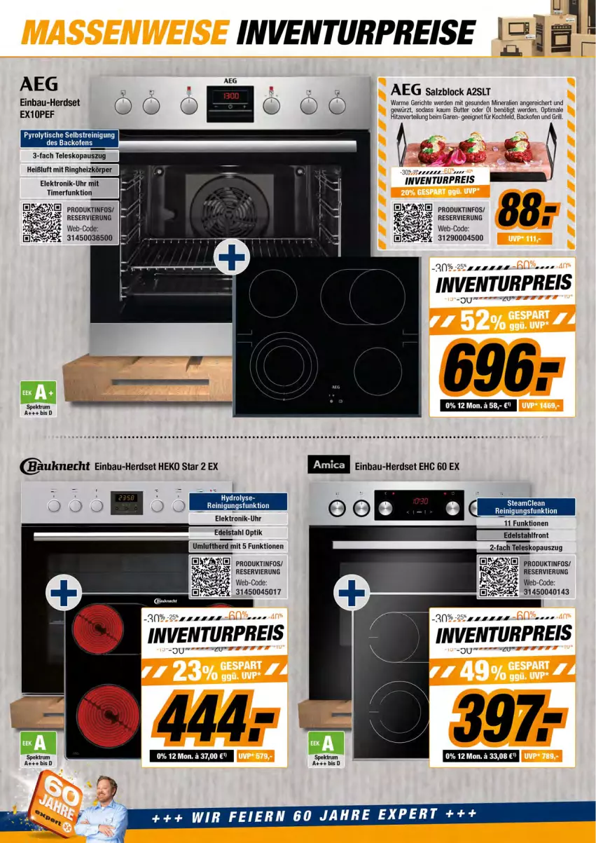 Aktueller Prospekt Expert Aurich - Prospekte - von 13.02 bis 19.02.2022 - strona 4 - produkty: aeg, backofen, backofen und, Bau, bauknecht, bley, butter, edelstahl, einbau-herdset, eis, Elektro, erde, gewürz, grill, herdset, kochfeld, Ofen, Reinigung, reis, ring, rum, Soda, Spektrum, tee, Teleskop, Ti, timer, tisch, uhr