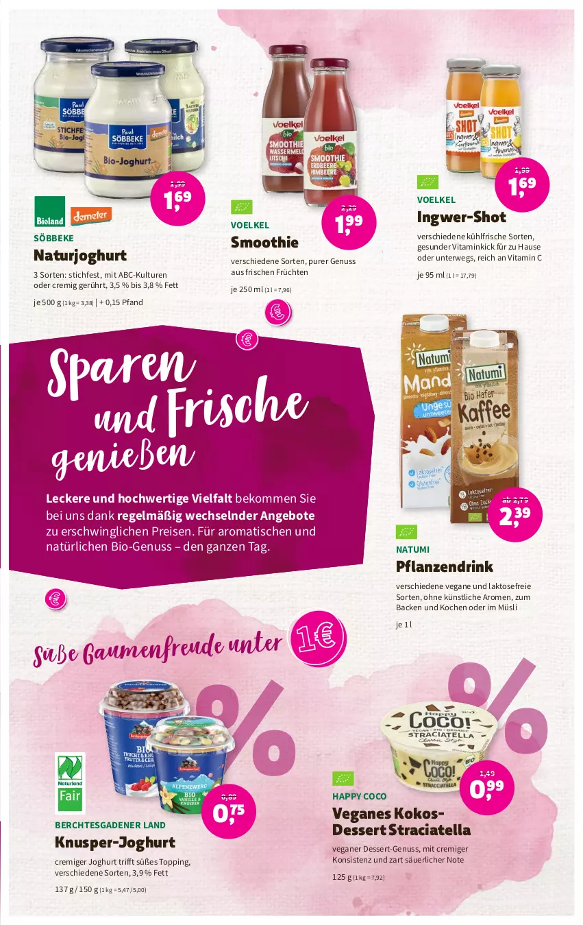 Aktueller Prospekt Denns Biomarkt - Prospekte - von 15.02 bis 28.02.2023 - strona 3 - produkty: angebot, angebote, beko, bio, dessert, drink, eis, früchte, früchten, ingwer, joghur, joghurt, kokos, müsli, natur, naturjoghurt, nuss, pflanze, pflanzen, reis, rwe, smoothie, söbbeke, Ti, tisch, vita, Vitamin C