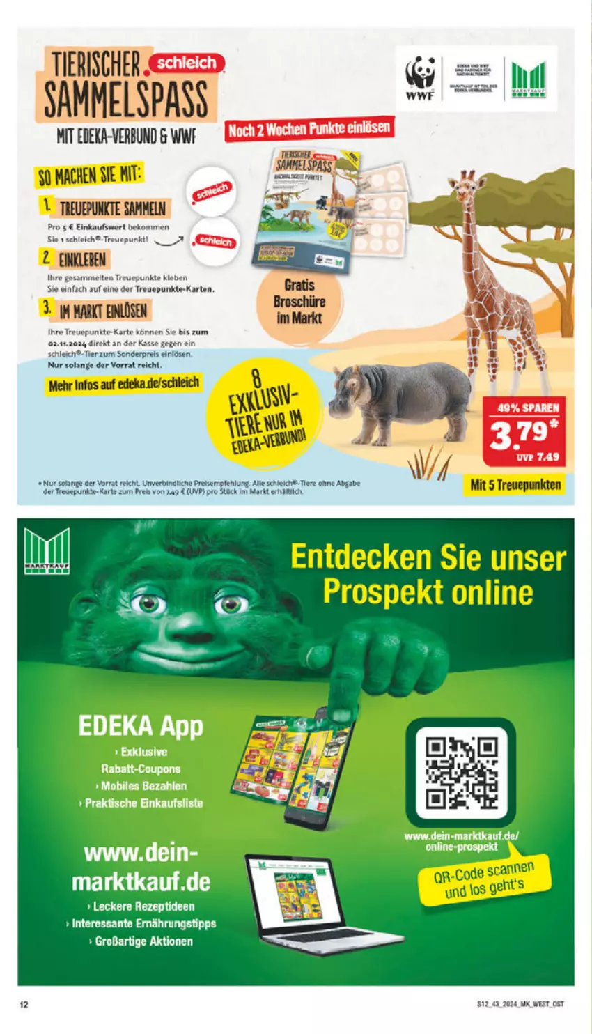 Aktueller Prospekt Marktkauf - Prospekt - von 20.10 bis 26.10.2024 - strona 12 - produkty: beko, decke, deka, eis, mac, reis, Schleich, Ti, Tiere