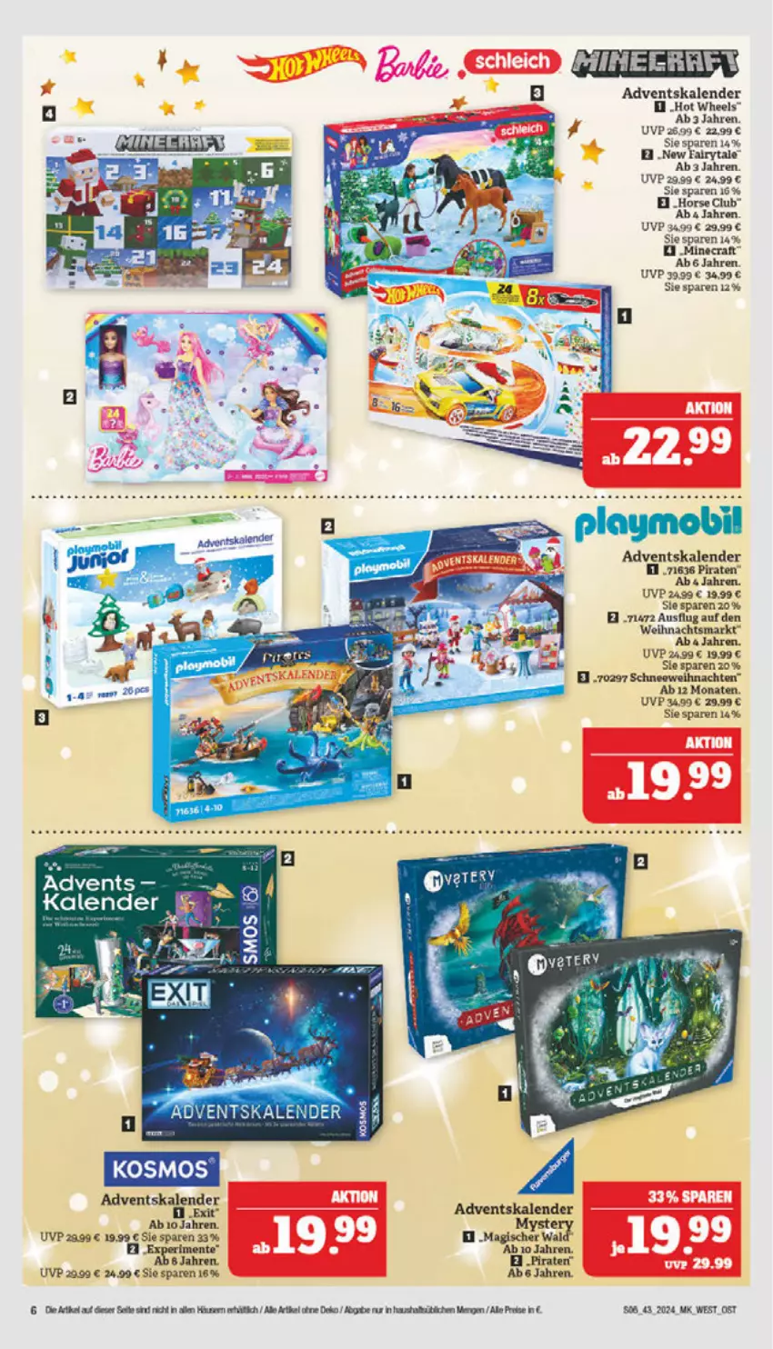 Aktueller Prospekt Marktkauf - Prospekt - von 20.10 bis 26.10.2024 - strona 6 - produkty: Adventskalender, deka, eis, ente, Hot Wheels, reis, Ti, weihnachten