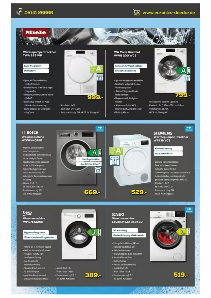 Aktueller Prospekt Euronics - Prospekte - von 06.12 bis 12.12.2023 - strona 4 - produkty: aust, Bau, bio, bosch, cin, eier, eis, Elektro, ente, Kinder, mam, miele, minze, Rauch, rel, siemens, tee, Ti, Trockner, waschmaschine, wasser