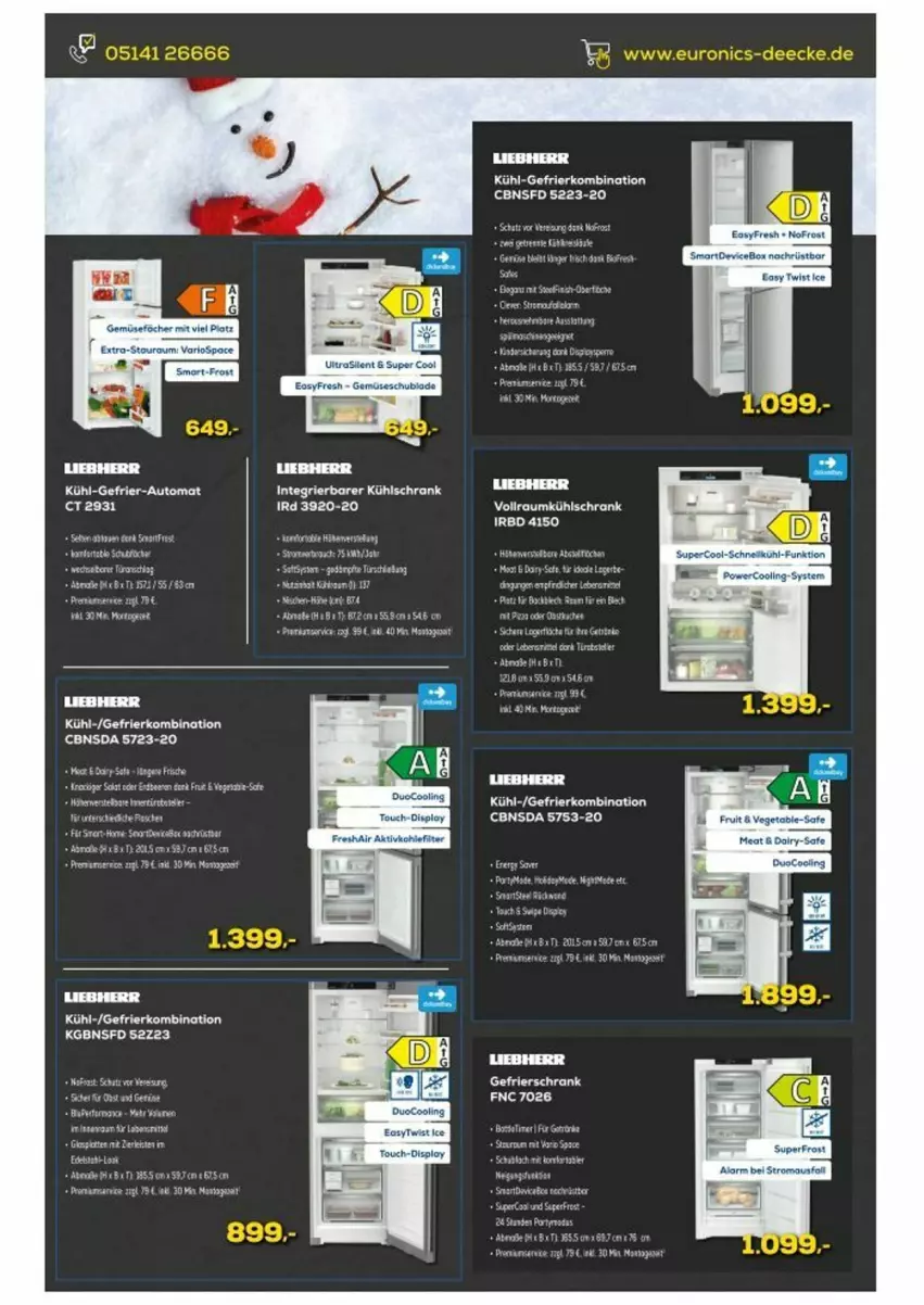 Aktueller Prospekt Euronics - Prospekte - von 06.12 bis 12.12.2023 - strona 6 - produkty: auto, Dany, ente, gefrierkombination, gefrierschrank, kühl-gefrierkombination, kühlschrank, mam, Manta, ndk, Schrank, Tapete, tee, Ti