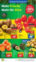 Gazetka promocyjna Lidl - Aktionsprospekt - Gazetka - ważna od 23.12 do 23.12.2023 - strona 44 - produkty: angebot, avocado, coupon, eis, kartoffel, kartoffeln, kiwi, Kiwi Gold, navelina, ndk, orange, orangen, reis, Romatomaten, Schal, Schale, speisekartoffeln, Ti, tomate, tomaten