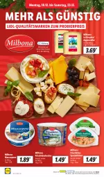 Gazetka promocyjna Lidl - Aktionsprospekt - Gazetka - ważna od 23.12 do 23.12.2023 - strona 50 - produkty: appenzeller, Becher, bier, Bona, eis, elle, frischkäse, Käse, mascarpone, Milbona, ndk, reis, Schal, Schale, Spezi, Ti