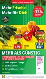 Gazetka promocyjna Lidl - Aktionsprospekt - Gazetka - ważna od 23.12 do 23.12.2023 - strona 8 - produkty: Abtei, angebot, auer, Bau, Bauer, coupon, discount, eis, frucht, gurke, gurken, magazin, obst, Obst und Gemüse, paprika, paprika mix, pril, reis, Ti, und gemüse