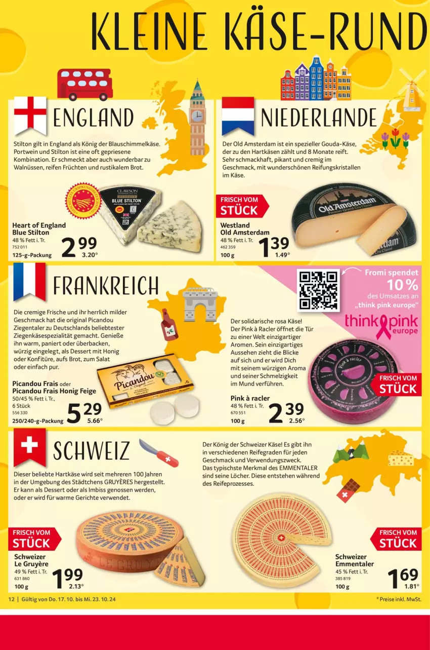 Aktueller Prospekt Selgros - Food - von 17.10 bis 23.10.2024 - strona 12 - produkty: brot, dessert, eis, elle, emmentaler, erde, früchte, früchten, gin, gouda, hartkäse, honig, Käse, konfitüre, leine, mac, Old Amsterdam, Portwein, reifen, reis, rel, rwe, salat, Spezi, Ti, tuc, weck, wein, ziegenkäse