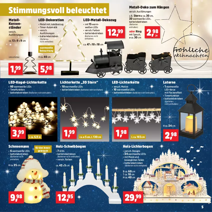 Aktueller Prospekt Thomas Philipps - von 02.12 bis 07.12.2024 - strona 5 - produkty: auto, batterie, batterien, beleuchtung, dekoration, Holz, kerze, Kette, Kugel, lack, Lacke, laterne, LED-Kerze, led-licht, leds, Leuchte, lichterkette, Rauch, ring, Ti, timer