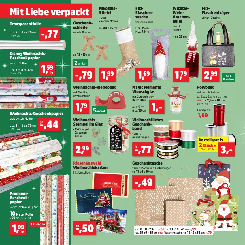 Aktueller Prospekt Thomas Philipps - von 02.12 bis 07.12.2024 - strona 8 - produkty: Beba, disney, eis, flasche, Geschenkpapier, Geschenktasche, gutschein, kissen, papier, reis, Roller, Tasche, Ti, vorteilspreis, wein, Wichtel