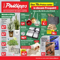 Gazetka promocyjna Thomas Philipps - Gazetka - ważna od 07.12 do 07.12.2024 - strona 1 - produkty: Bau, Baumkugel, bruno banani, decke, duschgel, eau de toilette, eau de toilette 30 ml, eis, elle, Holz, Kamin, Kaminholz, Kugel, natur, perlen, reis, sac, Tasche, Ti, topf, trinkglas, übertopf, vorteilspreis