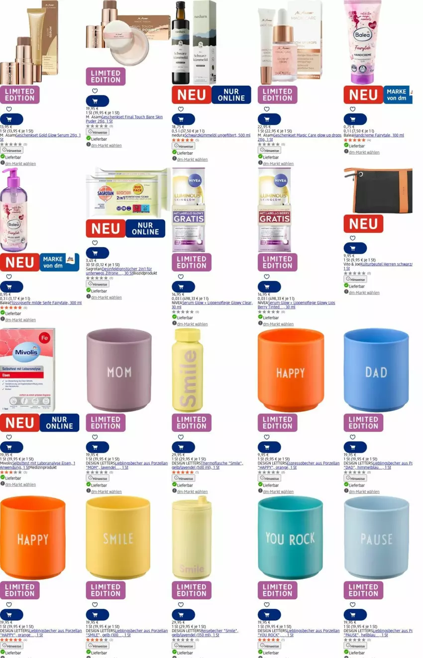 Aktueller Prospekt Dm Drogerie - Prospekte - von 08.09 bis 17.09.2025 - strona 11 - produkty: akku, Becher, beutel, bio, Desinfektion, eis, espresso, fairy, flasche, geschenkset, Labello, lavendel, LG, Lippenpflege, medizinprodukt, nivea, orange, Rana, reis, rum, rwe, sagrotan, Seife, Serum, Ti, tücher, Yo, zitrone