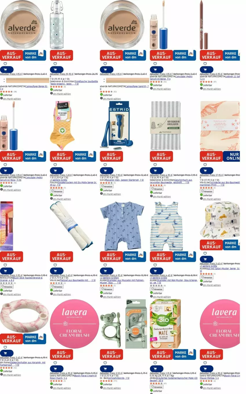 Aktueller Prospekt Dm Drogerie - Prospekte - von 08.09 bis 17.09.2025 - strona 17 - produkty: Alverde, Astra, Bau, baumwolle, Bebe, beutel, bio, brot, bürste, decke, eis, erde, flasche, geschirr, geschirrtuch, kerze, Kerzenhalter, kosmetik, kräuter, lavera, natur, naturkosmetik, orange, rasierer, reis, rel, Rowi, rum, Serum, sneaker, sneakersocken, socken, Stabkerze, Stabkerzenhalter, tee, Ti, tisch, tischdecke, toast, trinkflasche, tuc, wolle, Yo, zahnbürste