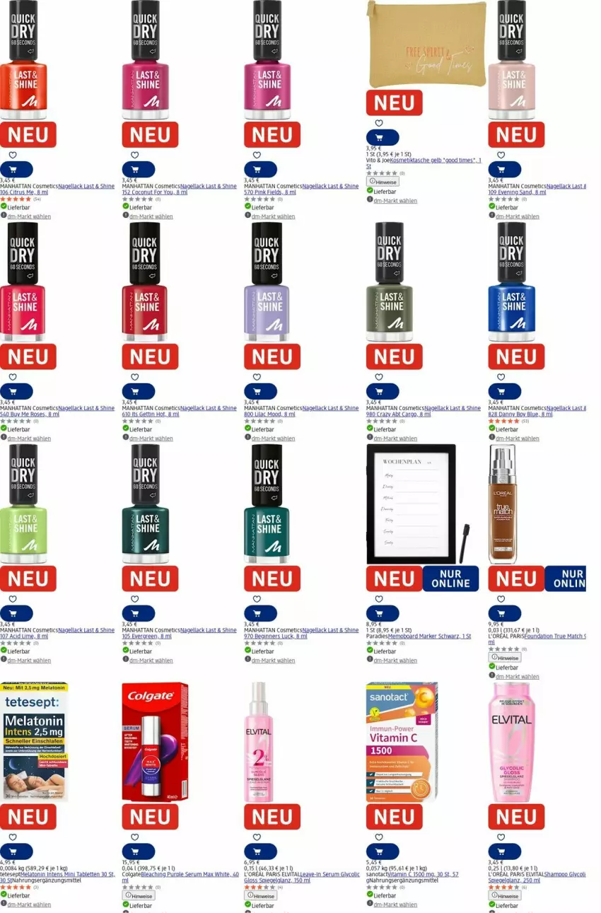 Aktueller Prospekt Dm Drogerie - Prospekte - von 08.09 bis 17.09.2025 - strona 6 - produkty: citrus, coconut, colgate, eis, elvital, gin, kosmetik, Kosmetiktasche, l'oreal, lack, LG, Max White, Nagellack, rum, Serum, shampoo, spiegel, tablet, tablett, Tablette, Tasche, Ti, vita, Vitamin C, Yo