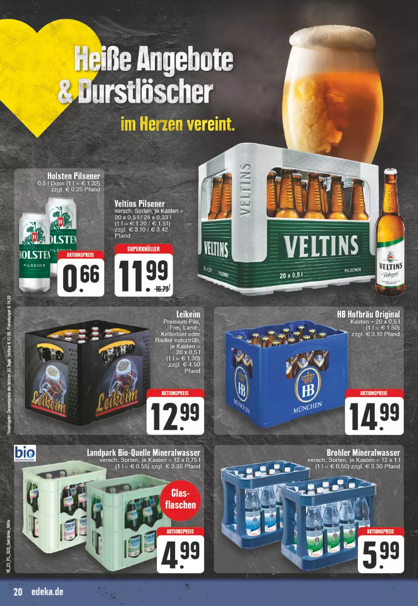 Aktueller Prospekt E Center - Angebote der Woche - von 01.05 bis 06.05.2023 - strona 20 - produkty: aktionspreis, Alwa, bio, eis, elle, getränk, getränke, gin, holsten, holsten pilsener, mineralwasser, pils, pilsener, reis, Ti, veltins, veltins pilsener, wasser, Yo